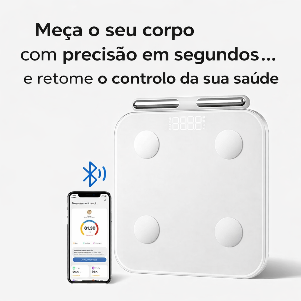Balança conectada para peso e composição corporal