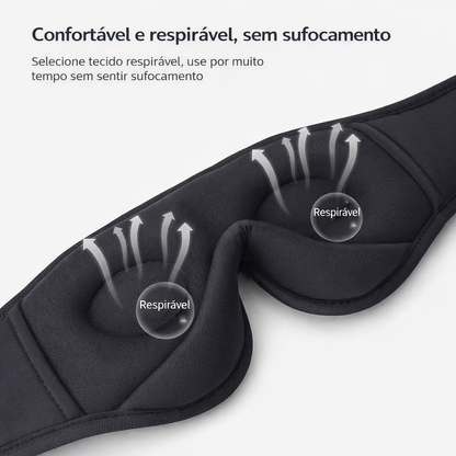 DreamWave™ Máscara de Sono Blackout com Bluetooth