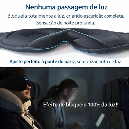 DreamWave™ Máscara de Sono Blackout com Bluetooth